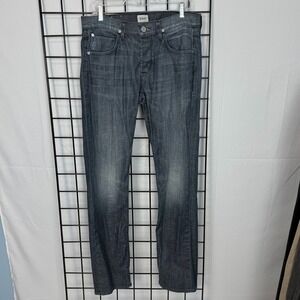 Hudson Byron 5 Pocket Straight‎ Jeans Mens 33x34 Blue Denim Stretch Casual NEW